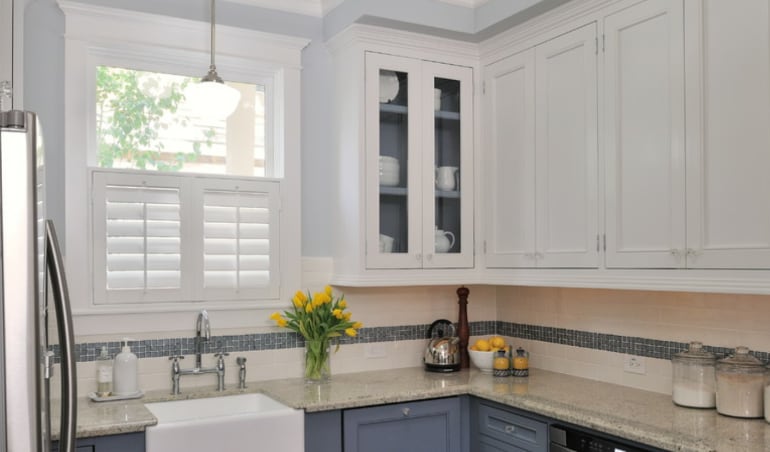 Polywood shutters in a Gainesville kitchen.